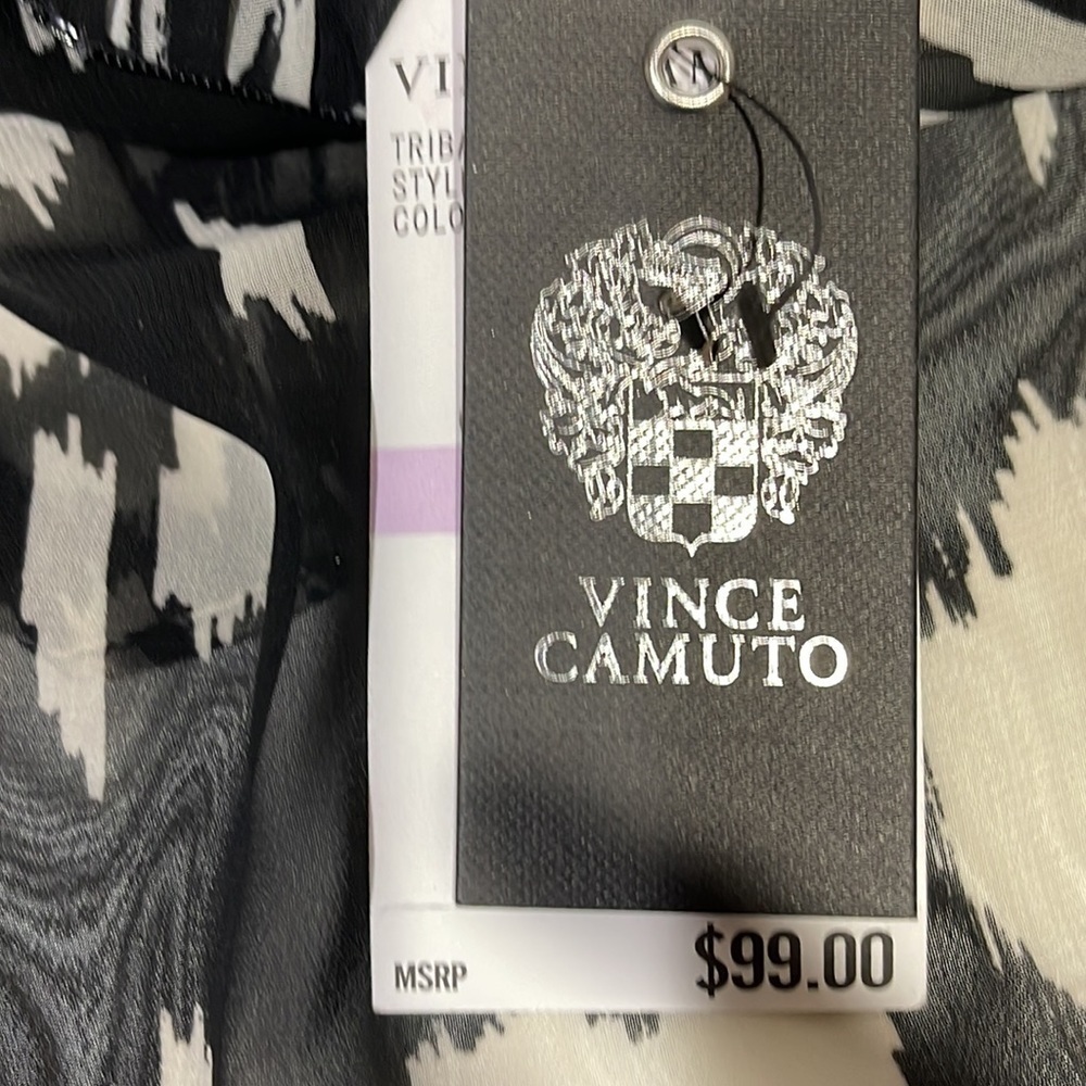 Vince Camuto Black and White Tribal Luxe Flowy Mini Skirt - NWT - Picture 7 of 8